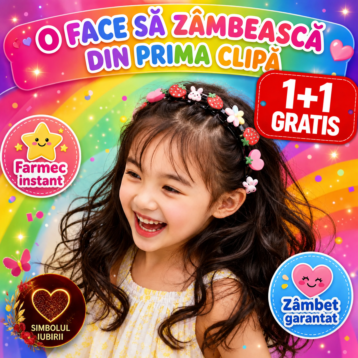 (1+1 GRATIS) Set 3 Bentițe Pentru Fetițe PrincessBand™