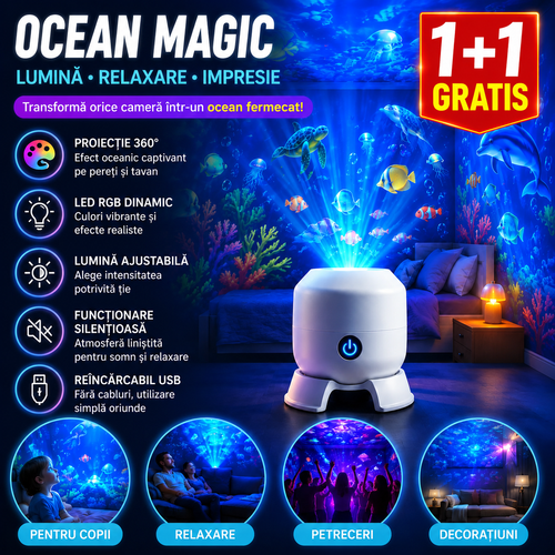 (1+1 GRATIS) Proiector Oceanic Rotativ AquaVis™