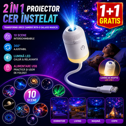 (1+1 GRATIS) Proiector Galaxy Star – StarVista™